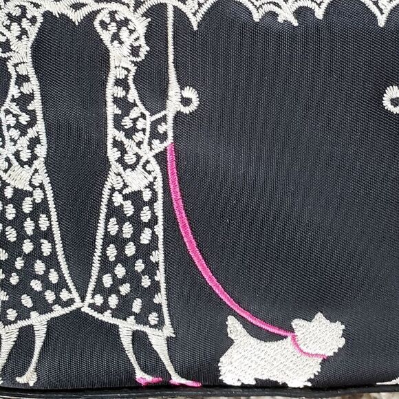 Lulu Guiness Black Purse with Umbrella Embroidery Design - Picture 6 of 10